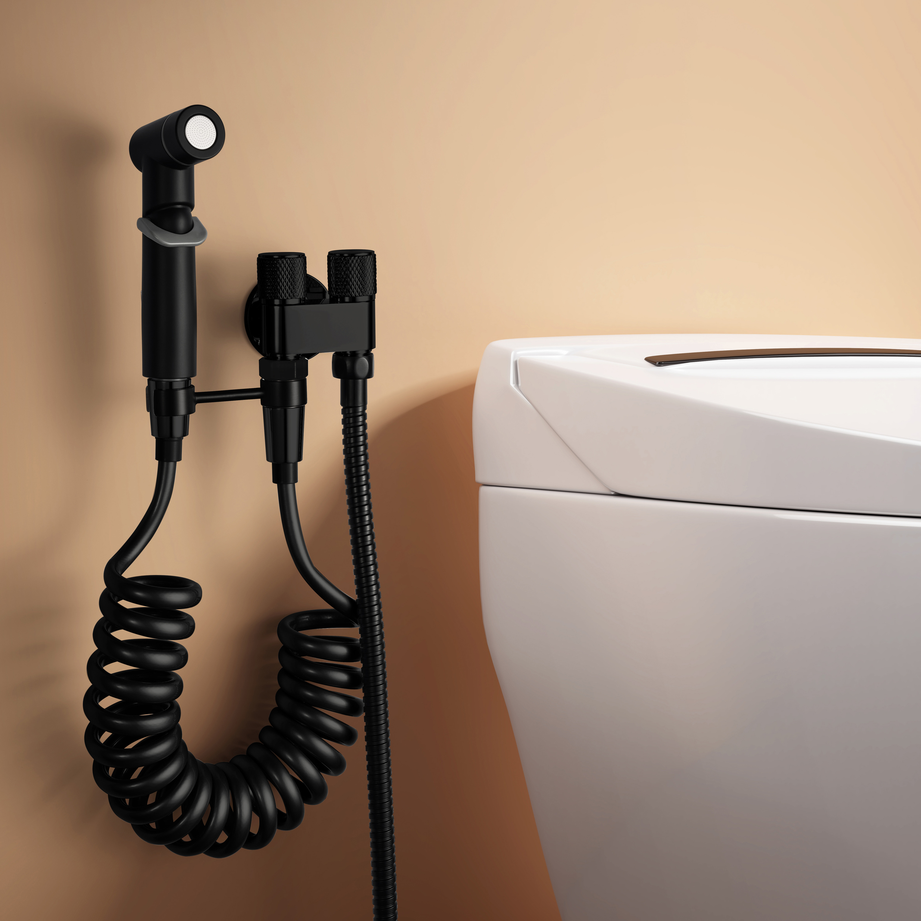 ensemble de bidet noir