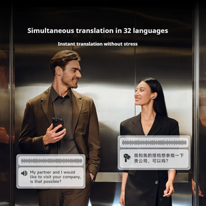Iflyheadphones Conference kulak içi kablosuz Bluetooth kulaklıklar için AI gerçek zamanlı çevirmen konferans canlı transkriscription için <span class=keywords><strong>LED</strong></span> pil