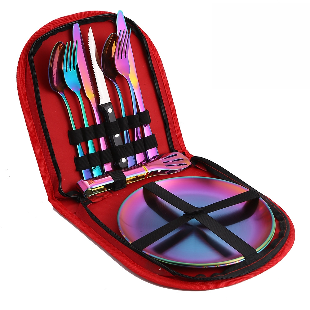 Colorful double set (red cloth bag)