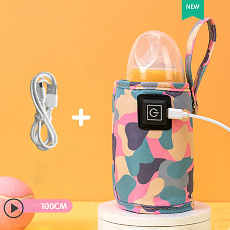 Usb Recarregável Infantil Mamadeira Tampa Aquecida Termostato Isolamento Portátil Baby Bottle Warmer Bag