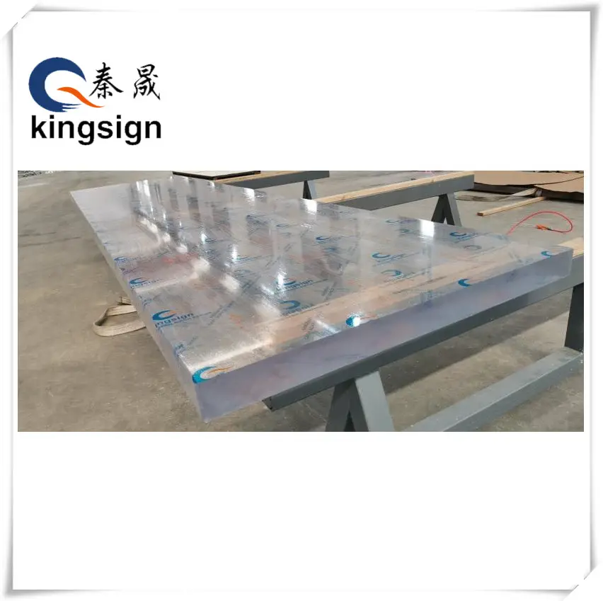 Kingsign proteção uv para piscina painéis de parede acrílico folha de vidro