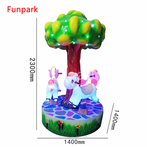 人気のコイン式ショッピングモール子供の楽園キッズカルーセルゲームコンソール3人用カルーセル - Product Image 4