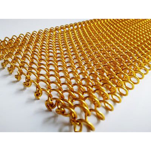 Trang Trí Nhôm Màn Rèm Chuỗi Liên Kết Kim Loại Dệt Kim Loại Lưới Rèm Kim Loại Vải - Product Image 3