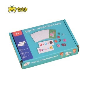 木製の1-10の数字を学ぶ子供たちはおもちゃを数えます数学的なデジタル操作カード初期の教育数学教材おもちゃ - Product Image 1