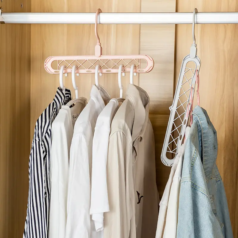 White Magicool Space-Saving Trouser Ganchos Para Ropa Hangers Closet Organizer Space Saving Plastic For Shops Clothes Cloths