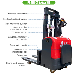 2025 phong cách mới tất cả các địa hình Pallet Stacker 1.5 tấn Stacker điện xe tải tất cả các điện xe nâng xe tải đứng loại Pallet - Product Image 2