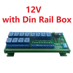 12CH DC12V 24V NPN Salida de entrada digital UART RS485 Módulo de relé Modbus RTU DIN35 C45 Tablero de caja de riel para control de máquina PLC PTZ - Product Image 3