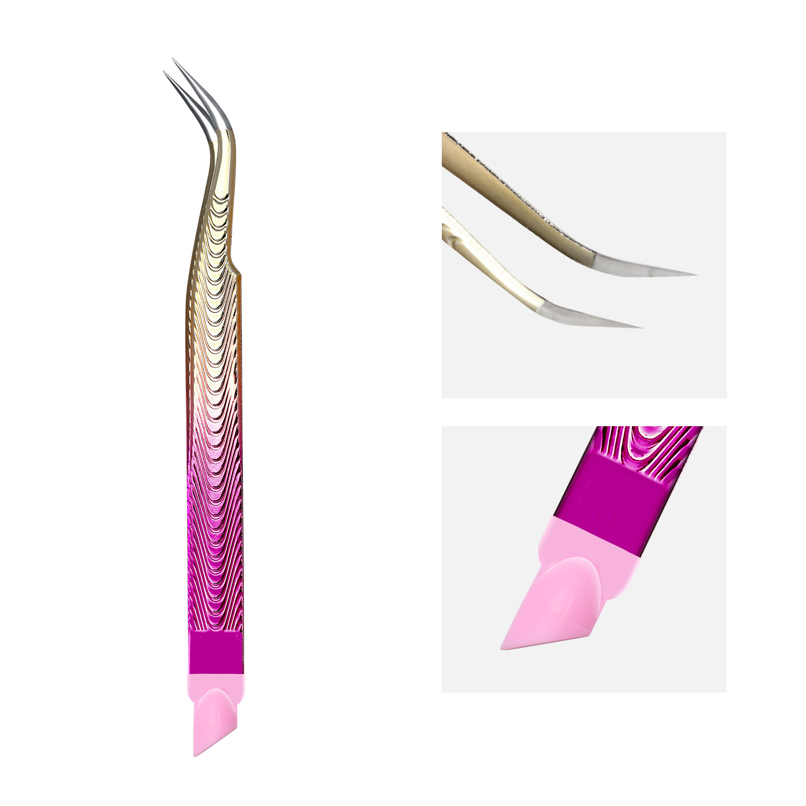 Nano water pattern double-ended tweezers 08 elbow