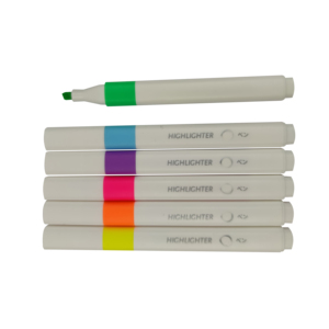 Pennarello evidenziatore in plastica da 6 colori punta a scalpello di alta qualità pennarello a inchiostro fluorescente personalizzato sfuso - Product Image 1