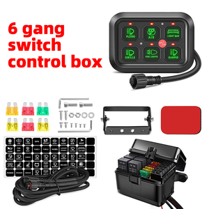 12V 6 Gang anahtarı paneli evrensel devre kontrol kutusu röle sistemi sigorta kablo demeti otomatik kısılabilir açma-kapama LED anahtarı - Product Image 1