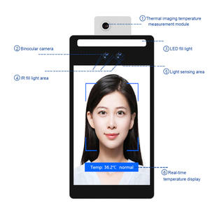 Rakinda F2-FHRS 8 pulgadas Android 7,1 reconocimiento de rostro Tablet con soporte de código QR lector de tarjetas IC y Sensor de temperatura - Product Image 4
