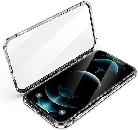 Casing pelindung penuh bingkai logam, casing IPhone 11 pro max