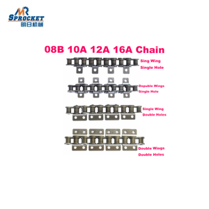 B Series Attachment <strong>Chain</strong> 08B <strong>12B</strong> Stainless Steel Short Pitch Roller <strong>Chain</strong> With A1 K1 Attachment - Product Image 6