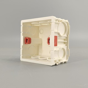 Plastik mavi kırmızı 86*86*45 PVC boru parçaları batırıldı kutusu PVC yüzey plastik sığ elektrik bağlantı kutusu tel için - Product Image 4