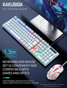 Office Colorful LED <strong>Computer</strong> and Tablet Desktop Set <strong>Keyboard</strong> and Mouse Combo <strong>for</strong> Gaming - Product Image 2