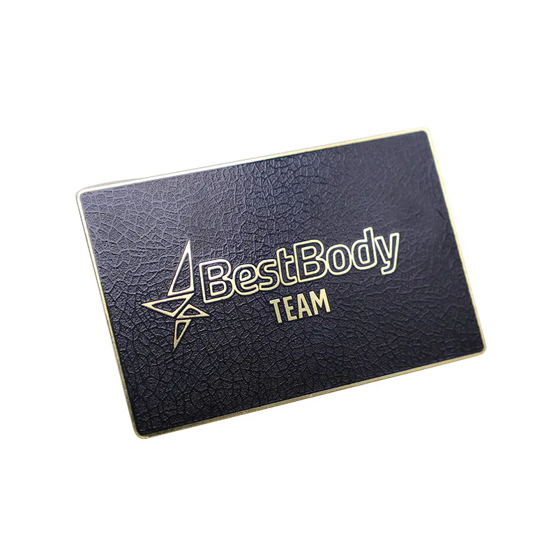 Hot Selling New Style Schwarz Krokodil Muster Edelstahl Personal isierte Visitenkarte VIP Member Metal Card
