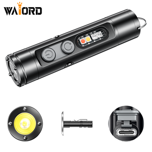 Waiord sạc chiến thuật Đèn pin zoom nhôm <span class=keywords><strong>Torch</strong></span> với đèn pha <span class=keywords><strong>LED</strong></span> cho cắm trại xách tay USB sạc - Product Image 5