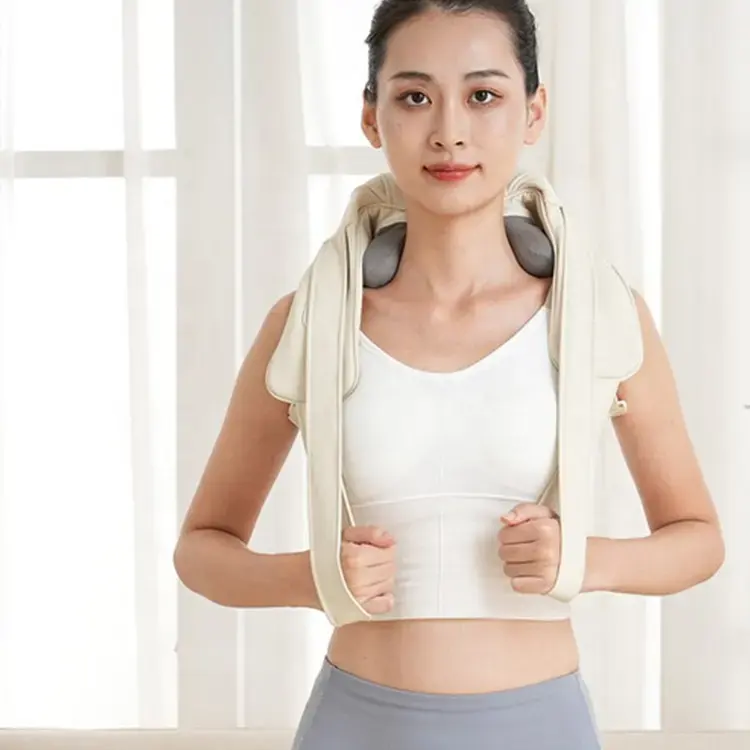 LUYAO derin yoğurma boyun el şeklinde masaj kablosuz Shiatsu elektrikli isıtma boyun omuz masajı kas ağrısı için kabartma