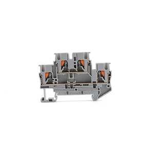 PTTB 2.5 Screwless Pluggable Quick Wire <strong>Double</strong> <strong>Layer</strong> Push-in <strong>Double</strong> Level DIN Rail Feed Through <strong>Spring</strong> Connector <strong>Terminal</strong> <strong>Block</strong> - Product Image 5