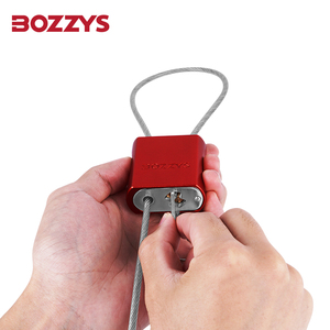 BOZZYSキーロックボディ調整可能格納式南京錠プラスチックコーティングステンレス鋼ケーブルロックアウト安全弁ロック - Product Image 2
