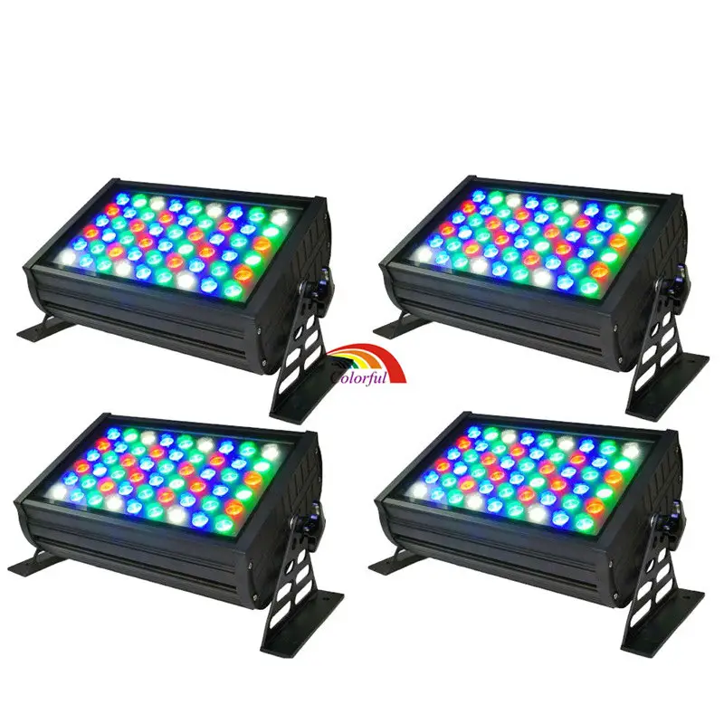 Coloré longue durée pas cher prix 54x3W LED mur lavage lumière Rgbw fête lumière extérieure hôtel mur rondelle