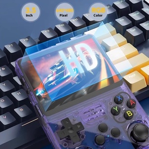 R36s ใหม่ HD PSP คอนโซลเกมแบบพกพาจอยสติ๊กแบบคู่ GBA arade จำลองราชาแห่งนักสู้ - Product Image 2