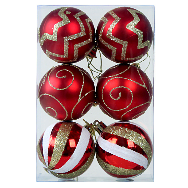 Painted 6cm6pcs (3 styles in gold and red)
