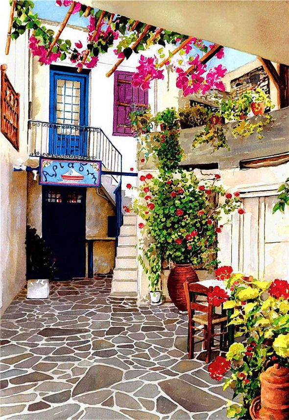 Scenery of greece in 2138