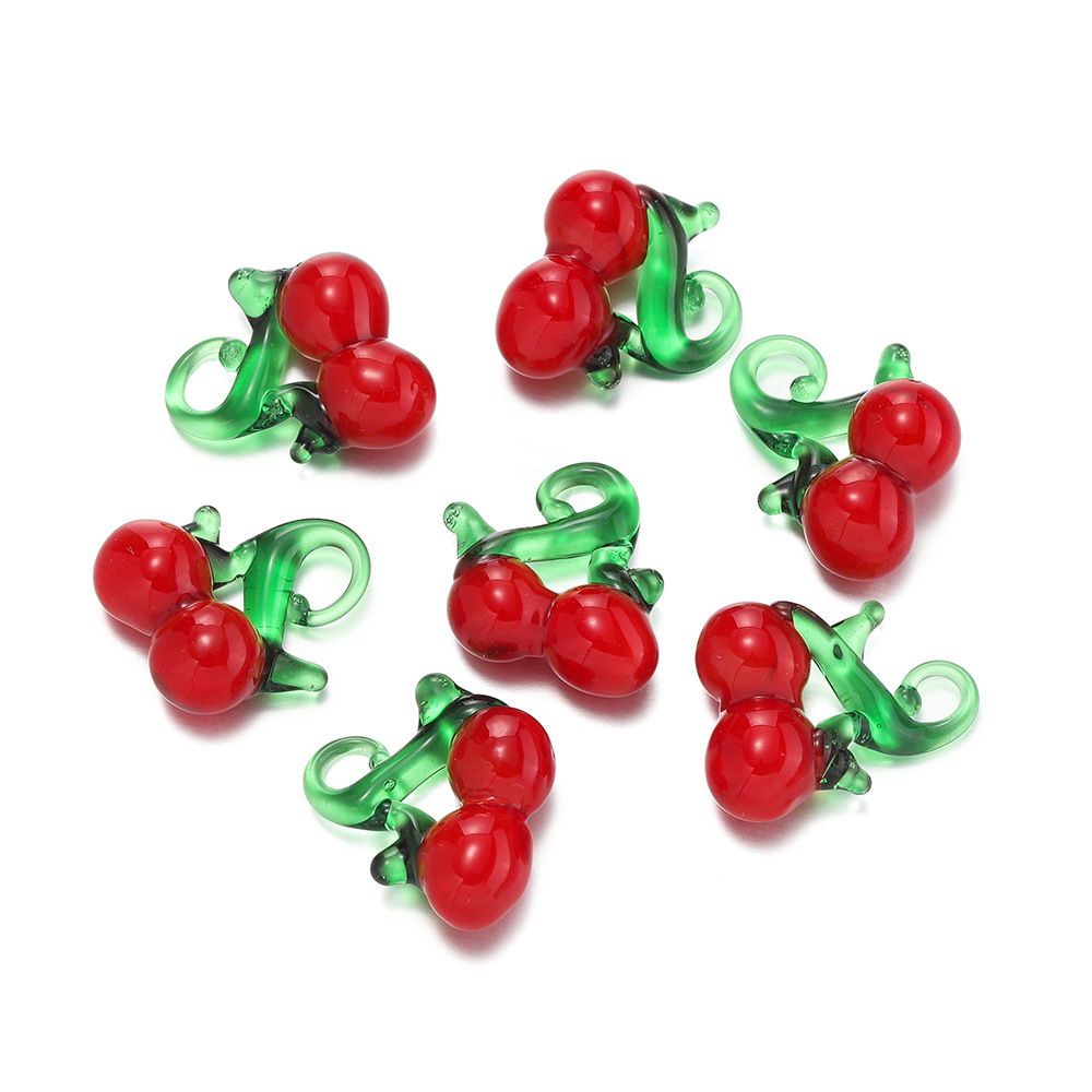 Pendentif en verre - Cerise