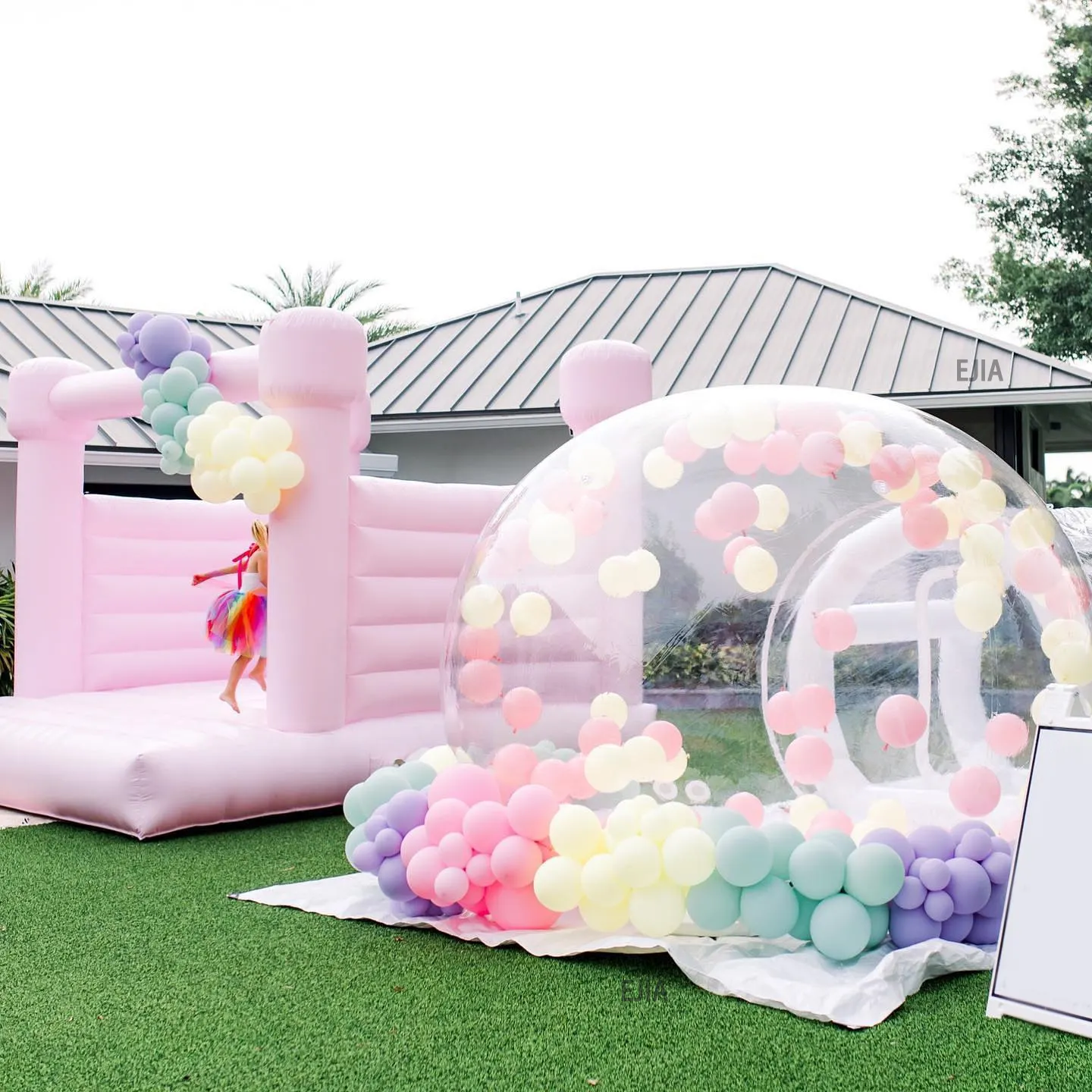 नई शैली लोकप्रिय पारदर्शी Inflatable बुलबुला गुब्बारा घर गुंबद