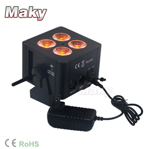 ไฟเวทีLEDขนาดเล็กDMXไร้สาย2.4G,ไฟแบตเตอร์รี่ #4X18W IRระยะไกล - Product Image 2
