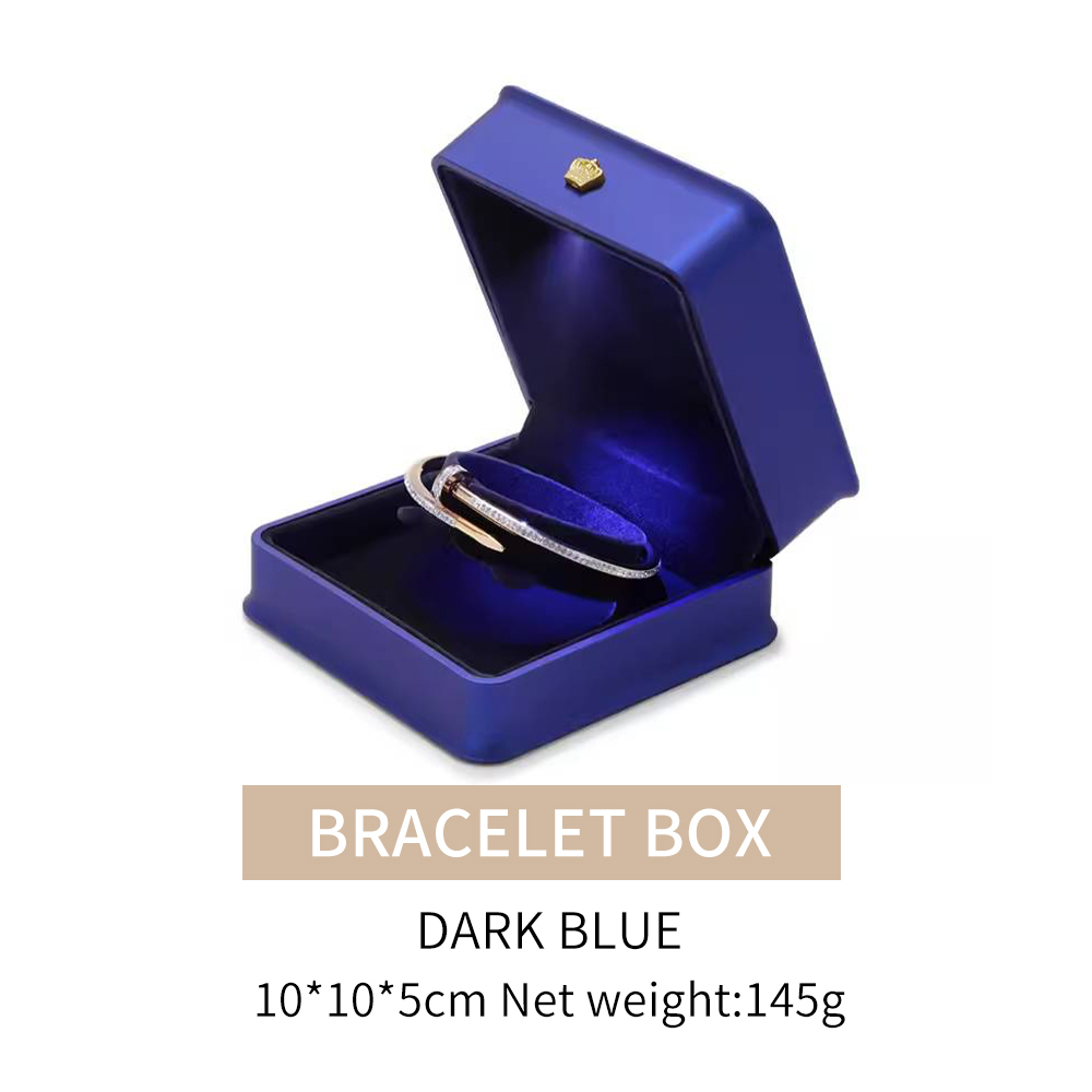 Boîte à bracelets bleu foncé
