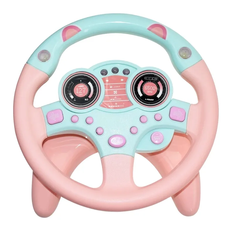 Simulazione elettronica volante giocattolo con suono leggero Baby Kids Musical Educational Copilot passeggino Toys