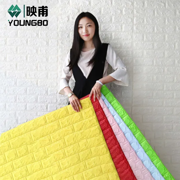 3d wallpaper for home decoration brick foam wall sticker luxury 3d self adhesive wallpaper