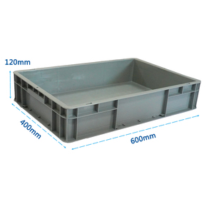 Economical Euro <strong>Size</strong> HDPE Plastic Containers <strong>Stackable</strong> Logistic Storage <strong>Crates</strong> for Mechanized Handling and Warehousing - Product Image 2