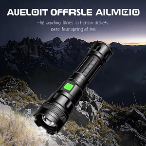 Mạnh mẽ Zoomable <span class=keywords><strong>LED</strong></span> <span class=keywords><strong>Torch</strong></span> ánh sáng cho cắm trại ngoài trời câu cá và đi bộ đường dài không thấm nước USB sạc lặn đèn pin - Product Image 2