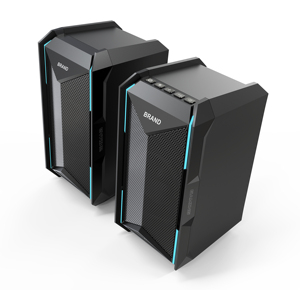 High-End RGB 2.0 Stereo Desktop Speakers <strong>USB</strong> Powered Wired Gaming Sound Bars with LED Light for PC <strong>Computer</strong> &amp; Home Gaming - Product Image 3