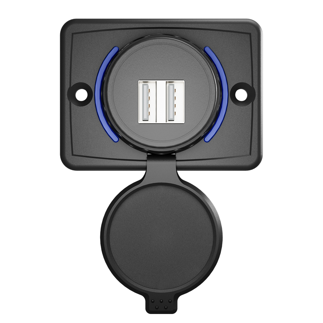 2 USB-A 5V 4,8A 4 Couleurs de LED