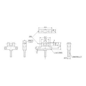 BGE-2K-P13-4 Can <strong>Detect</strong> Opaque <strong>Objects</strong> Above 1.2x0.8mm Independent Output Multi-direction Confirmation Indicator Slot <strong>Sensor</strong>