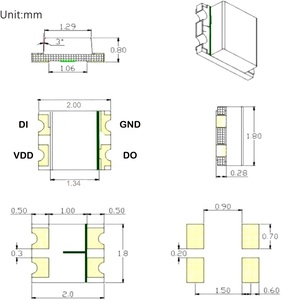 DIYmall 2020 RGB WS2812B LED Eingebauter IC Programmier bare 0805 RGB Licht perlen für Arduino SMD PCB - Product Image 2