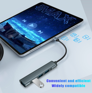Aluminum Alloy 4 in 1 <strong>USB</strong> Hub <strong>3.0</strong> 2.0 <strong>USB</strong> Splitter 4 Ports Phone Docking Station Hub Adapter for Laptop Tablet Notebook