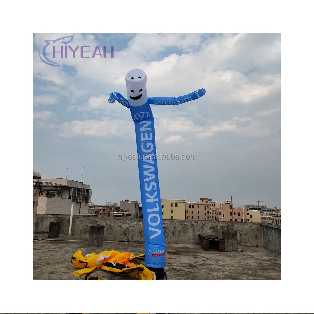 Funny Inflatable Waves Sky Air Dancer / Fly Guy Inflatable Air Dancer Costume Sky Dancing Man Tube With Blower