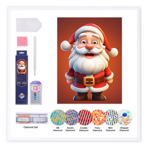 Tranh thêu kim cương Giáng sinh ông già Noel Bellflower 5D, mũi khoan tròn, tranh chân dung trẻ em hiện đại, khay pha lê, tranh khảm tự làm phổ biến - Product Image 1