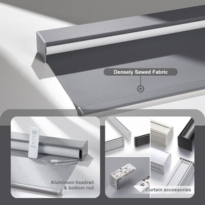 Customize <strong>Window</strong> Shades <strong>With</strong> Remote Control Electric Double Black Out Blinds Smart Roller Blinds for <strong>Windows</strong> - Product Image 2