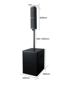 Hệ thống loa line <span class=keywords><strong>array</strong></span> chuyên nghiệp đa chức năng OEM, tích hợp bộ khuếch đại ClassD DSP cho loa cột, chất liệu kim loại - Product Image 2