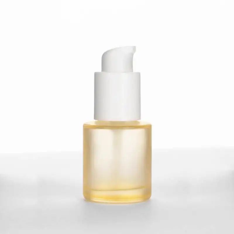 Grosir 20ml emulsi botol minyak rambut pompa Serum perawatan kulit kosmetik botol Foundation kaca dengan pompa perawatan putih