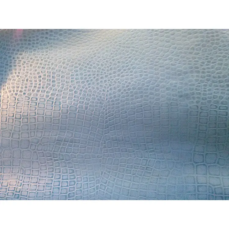 Светло-голубой цвет крокодиловая текстура овечья кожа для обуви сумки