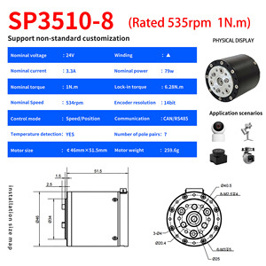 Servomotor de Control RG FOC con accionamiento para <span class=keywords><strong>Robot</strong></span> Scara, pie mecánico/brazo/rueda a prueba de explosiones - Product Image 6