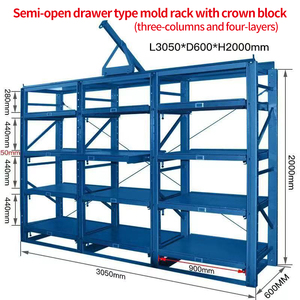 Custom 1000kg Load Capacity Mould Rack Standard Drawer <strong>Racking</strong> Mold Storage <strong>Stacking</strong> Shelves Industrial Warehouse <strong>System</strong> - Product Image 4
