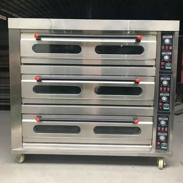 Hot sale used bakery gas oven for double deck 4 Trays baking oven